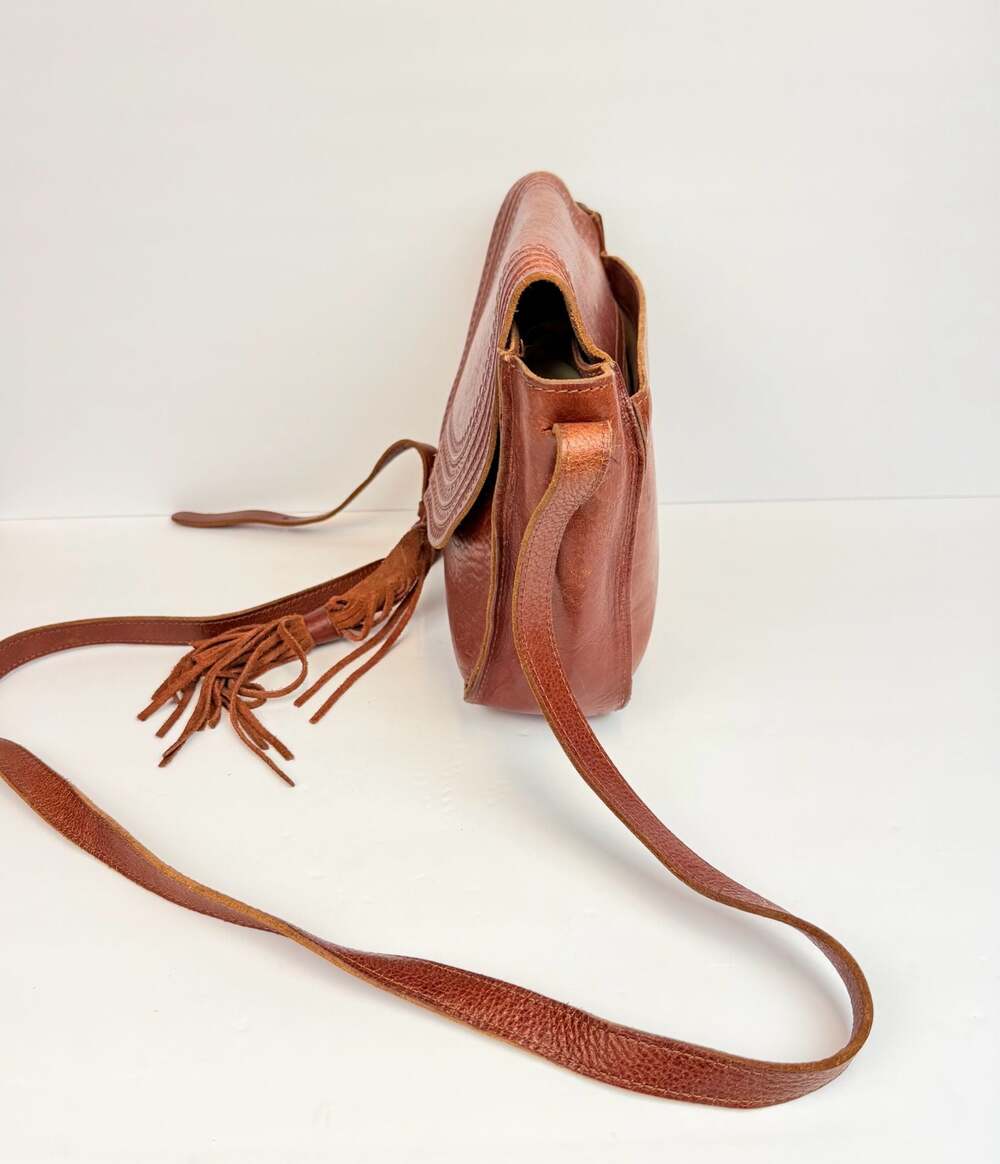 Lucky Brand Vall Leather Crossbody Bag with Tassel - Picture 3 of 8